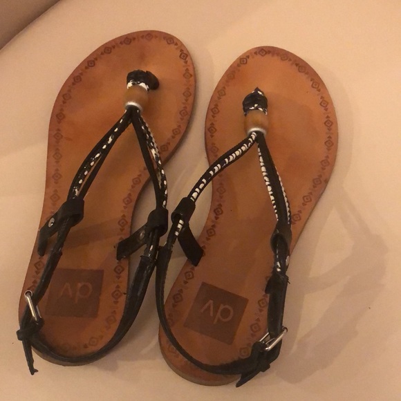 Dolce Vita sandal black white tan size 7 - Picture 3 of 8